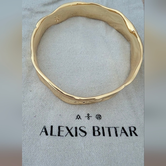 Alexis Bittar Brut Gold Bangle Bracelet - Picture 2 of 8